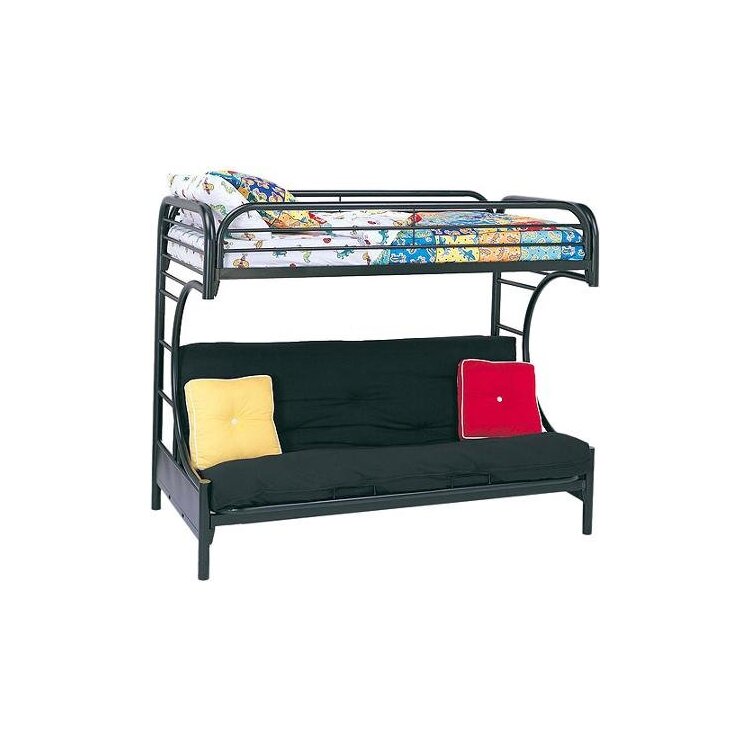 ACME Eclipse Twin/Full/Futon Bunk Bed, Black