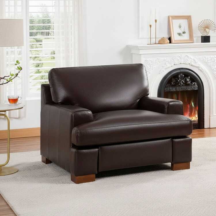 Luxurious Leather Accent Chair