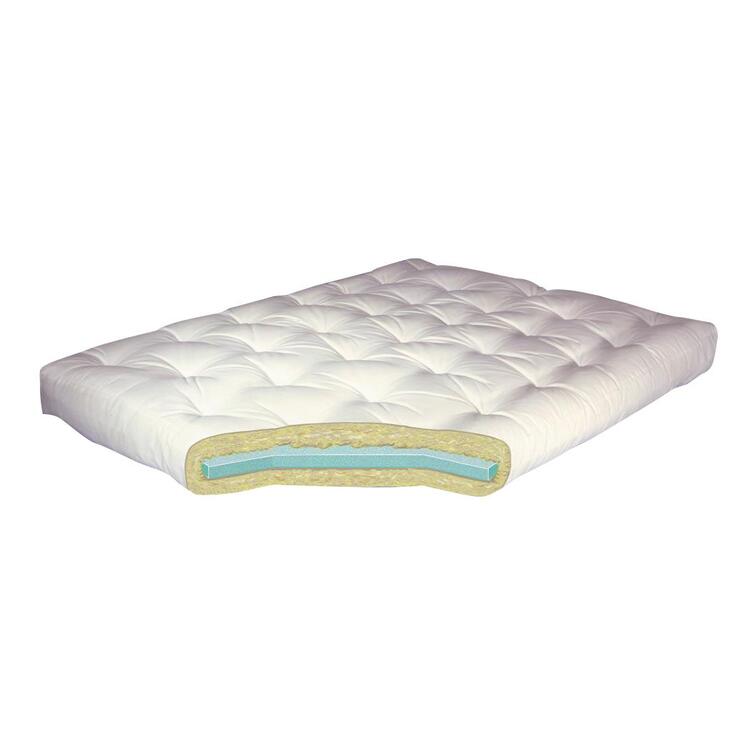 6" Single Foam & Cotton #605 King Blue Microfiber Futon Mattress image - 1