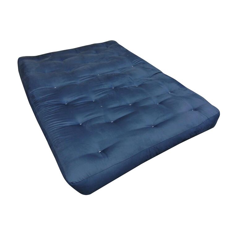 8" Double Foam & Cotton #611 Twin Blue Microfiber Futon Mattress image - 1