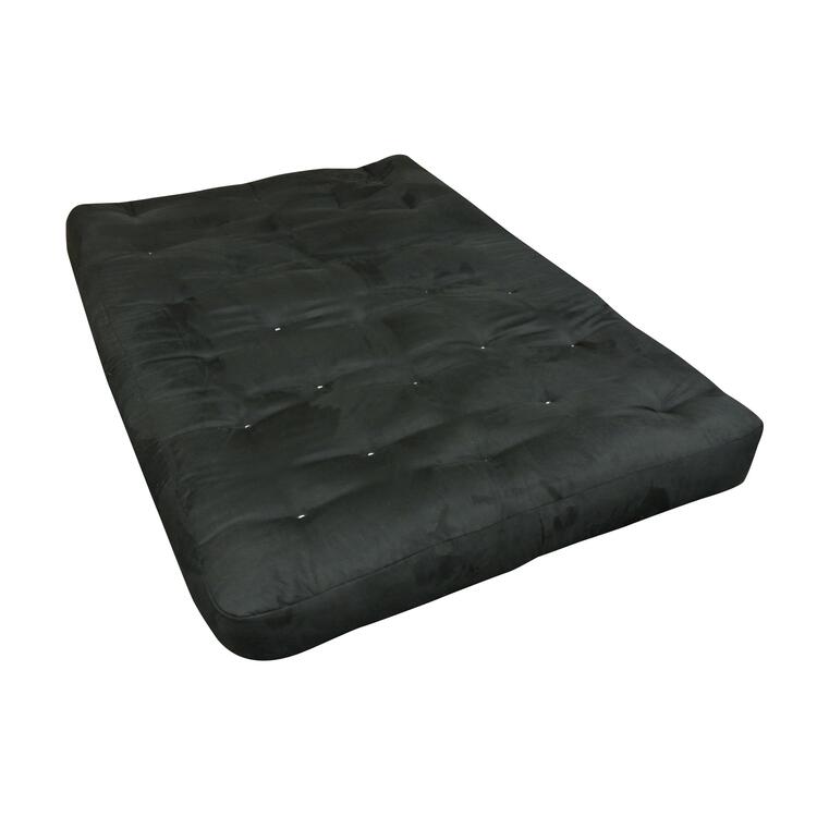 Gold Bond 8" Wool Wrap #613 Full Black Microfiber Futon Mattress image - 1