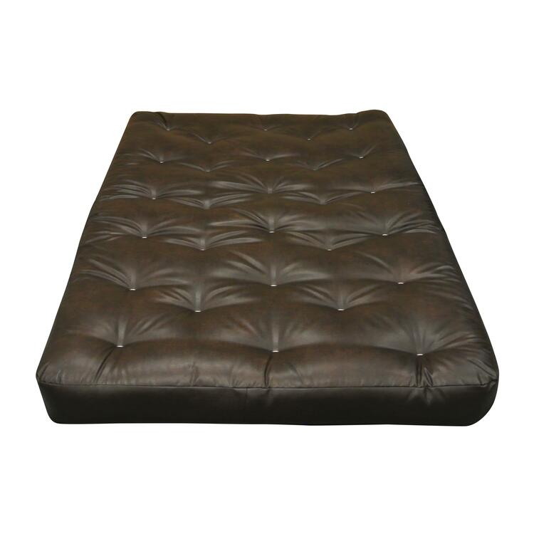 9" Moonlight #614 21X39 Twin Loveseat Ottoman Leather Futon Mattress image - 1
