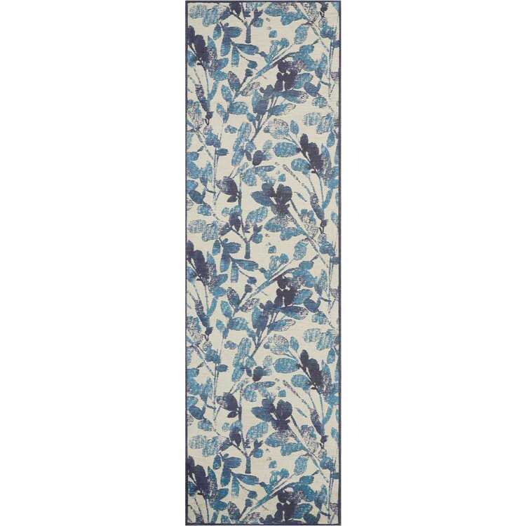 Waverly Vintage Lux "Leaf Storm" Indigo Area Rug by Nourison image - 1