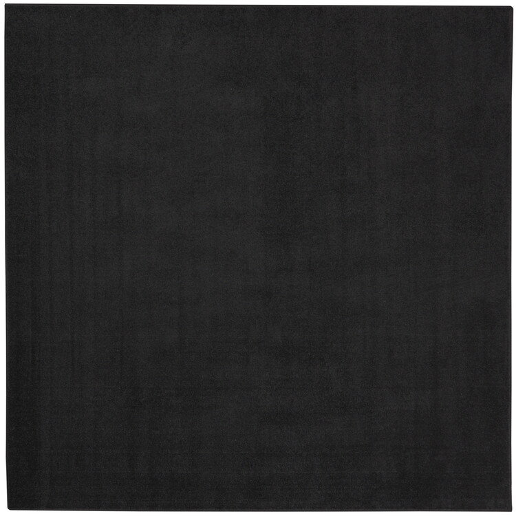 Nourison Essentials 5' x Square Black Outdoor Rug image - 1