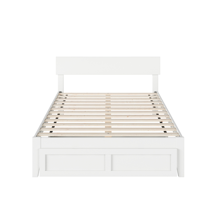 AFI Boston Full Bed with Foot Drawer in Walnut image - 1
