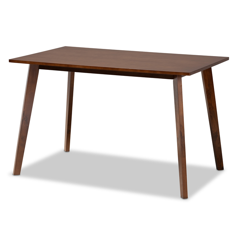 Baxton Studio Britte Mid-Century Modern Transitional Walnut Brown Finished Rectangular Wood Dining Table image - 1