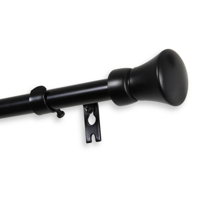 Adjustable 5/8 inch Curtain Rod Single Finial Set - Rod Desyne image - 1