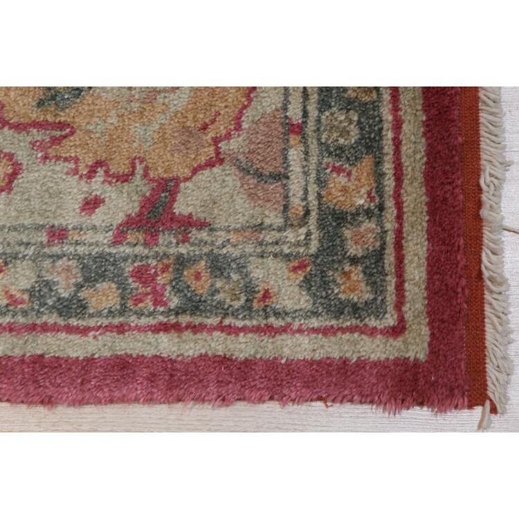 EORC Red Handmade Mohair Traditional Angora Oushak Rug, 9' x 11'10 image - 1