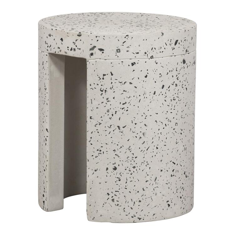 Modern Outdoor Stool with Speckled Pattern and Simple Design image - 1