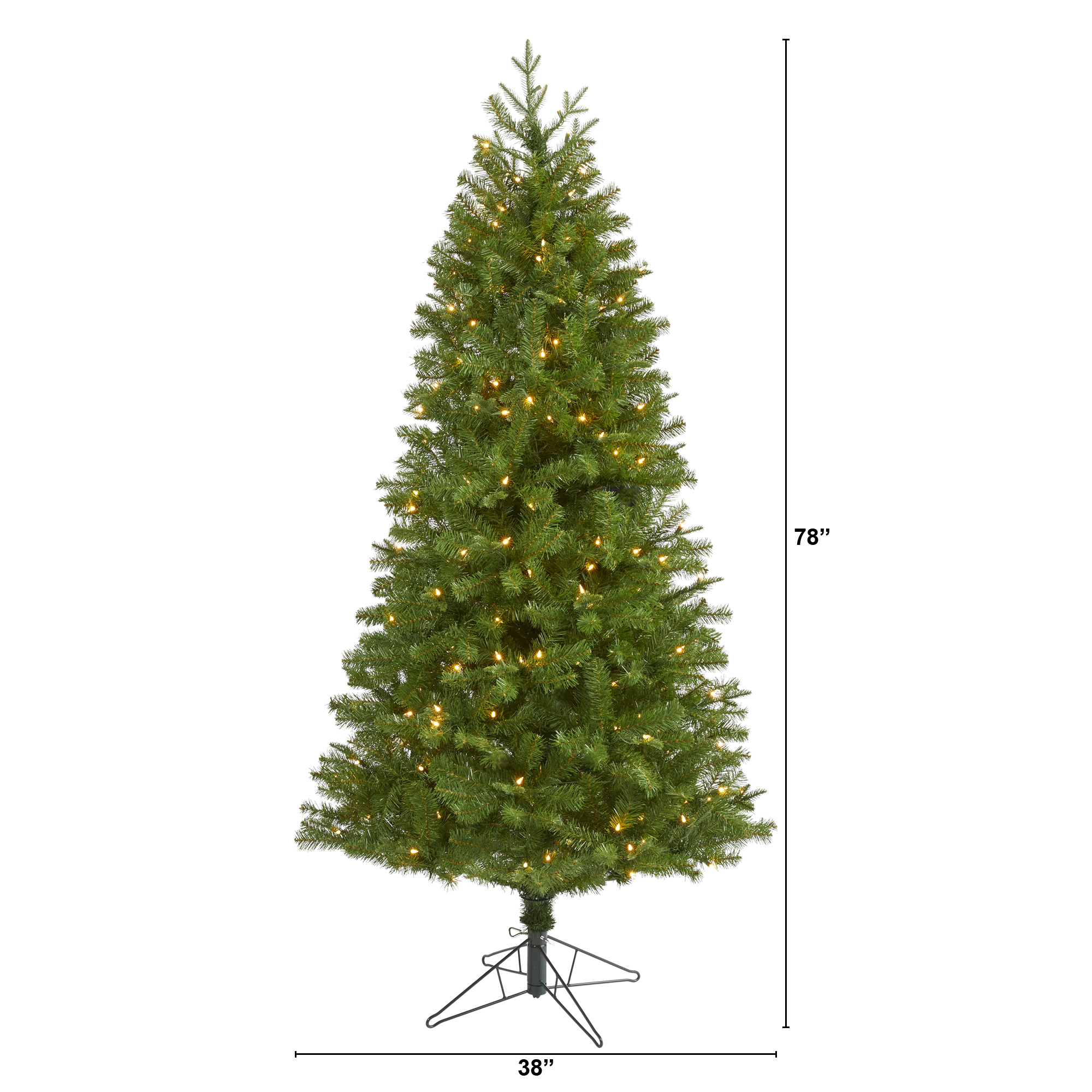 Nearly Natural 6.5ft. Vancouver Spruce Artificial Christmas Tree with 250 Warm White Lights and 803 Bendable Branches - Image 8