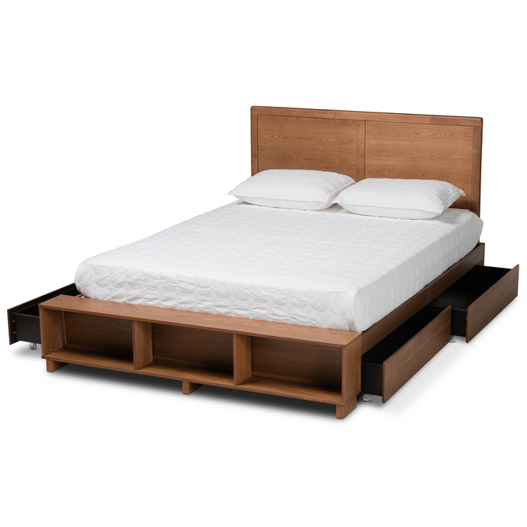 Baxton Studio Lisa Platform Storage Bed - Thumbnail 3