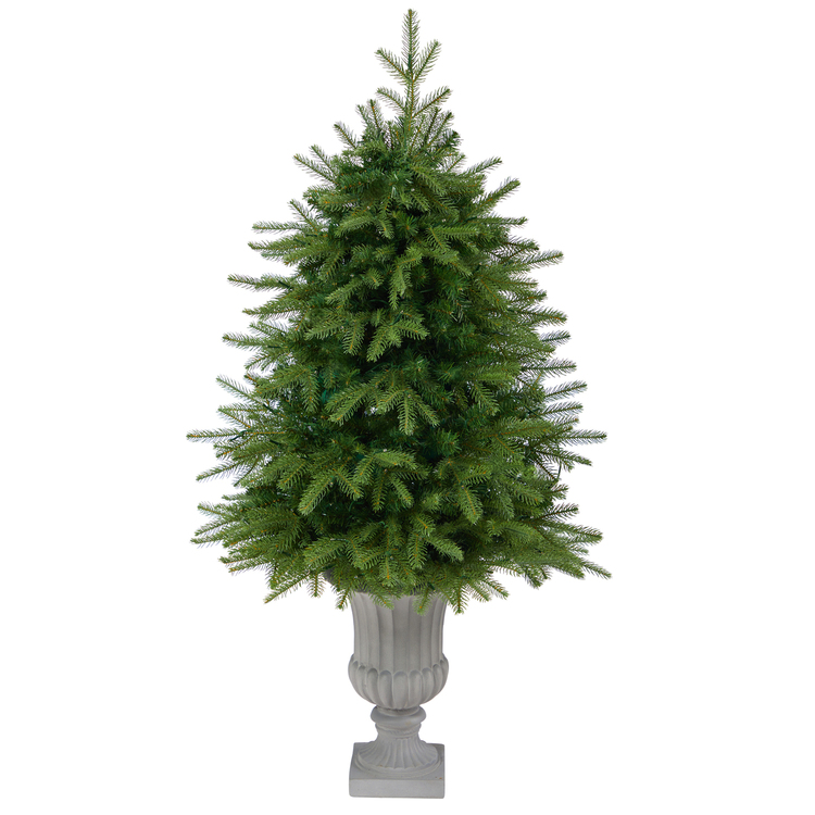 Nearly Natural 4.5ft. Vancouver Fir Look Artificial Christmas Tree with 250 Clear LED Lights and 814 Bendable Branches in Decorative Planter - Image 8
