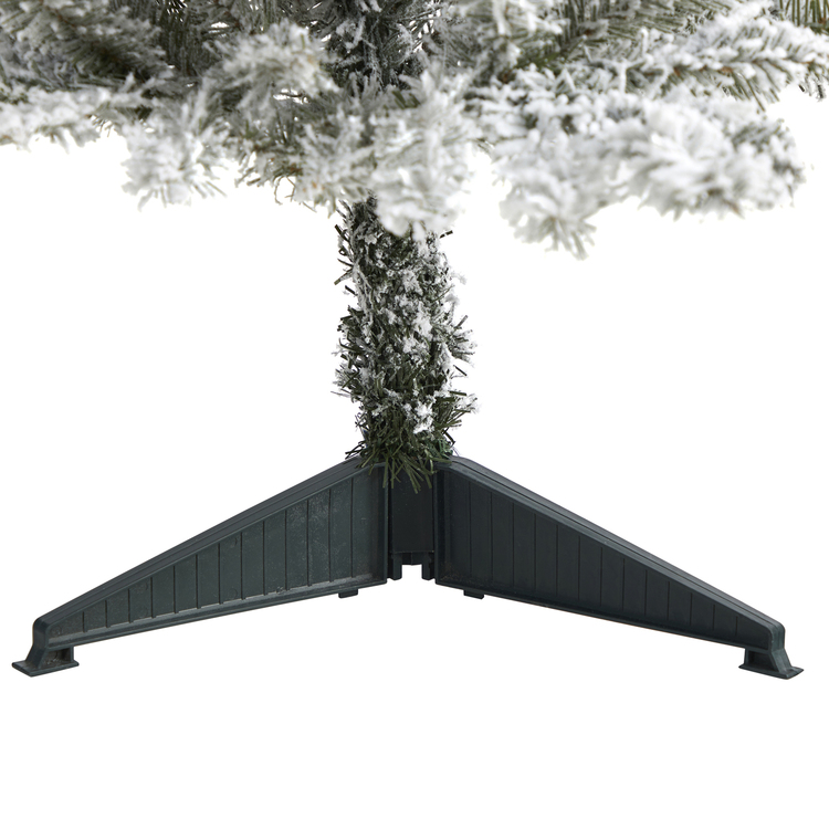 Nearly Natural 3ft. Flocked West Virginia Spruce Artificial Christmas Tree with 50 Clear Lights and 142 Bendable Branches - Image 10