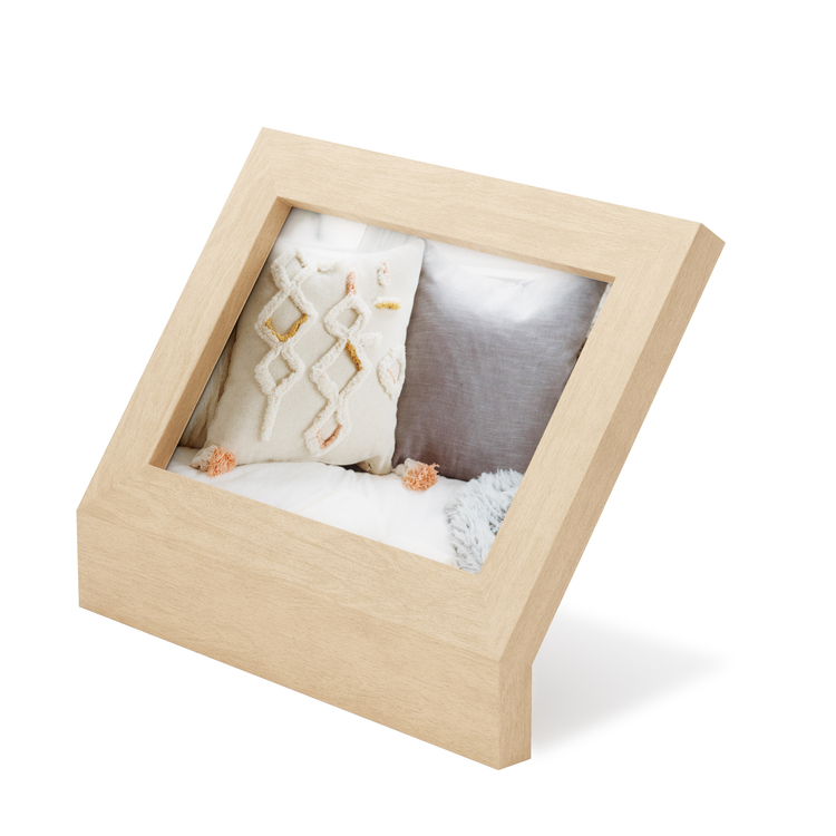 Unique Modern Picture Frame 4x6 Natural Wood Finish - Umbra image - 1
