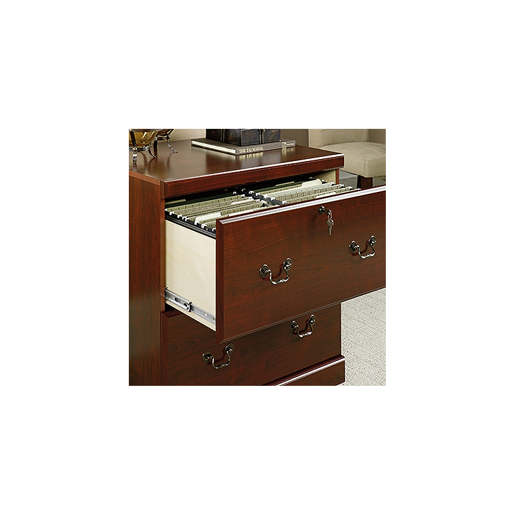 Sauder Heritage Hill Lateral File Cabinet - Classic Cherry Finish - Image 3
