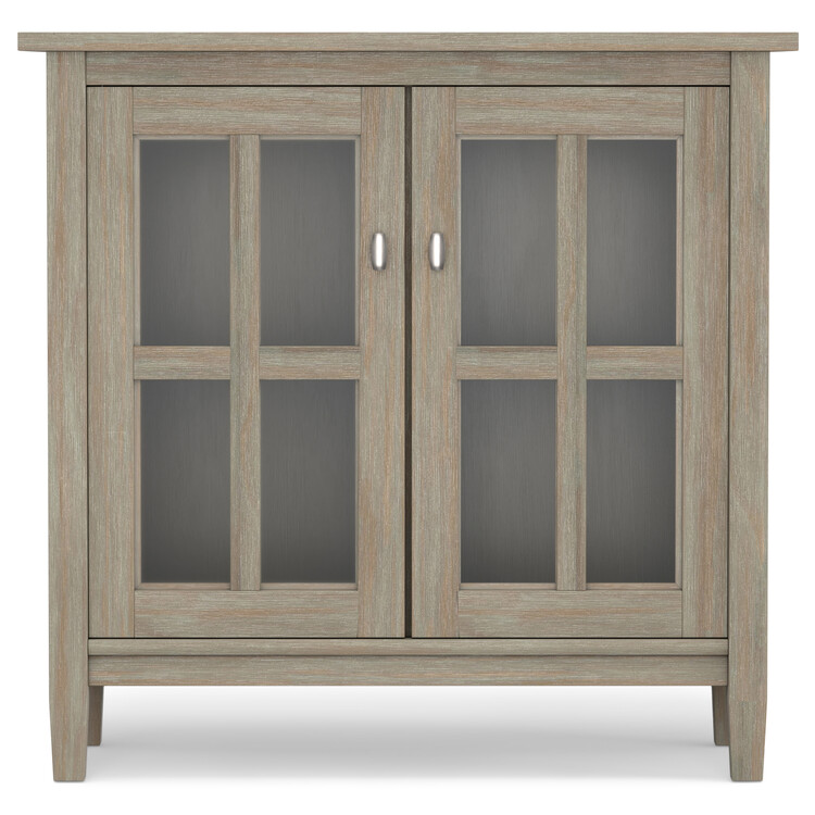 Simpli Home Warm Shaker Wide Transitional Storage Media Cabinet