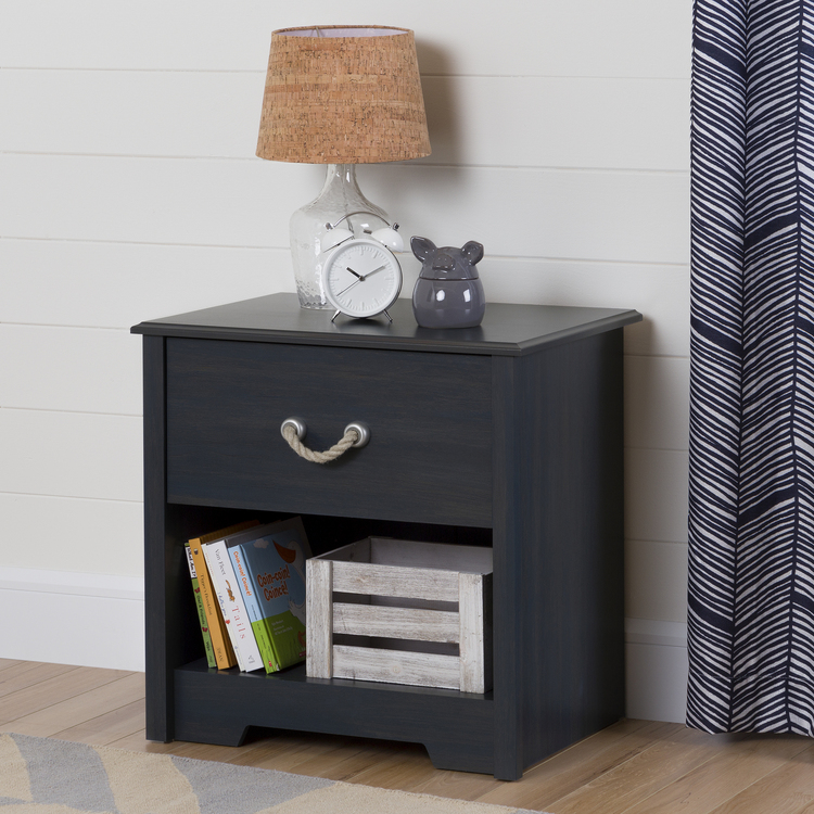 South Shore Coastal Nightstand with Drawer - End Table image - 1