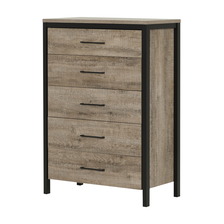 South Shore Weathered Oak 5-Drawer Dresser - Munich Collection image - 1