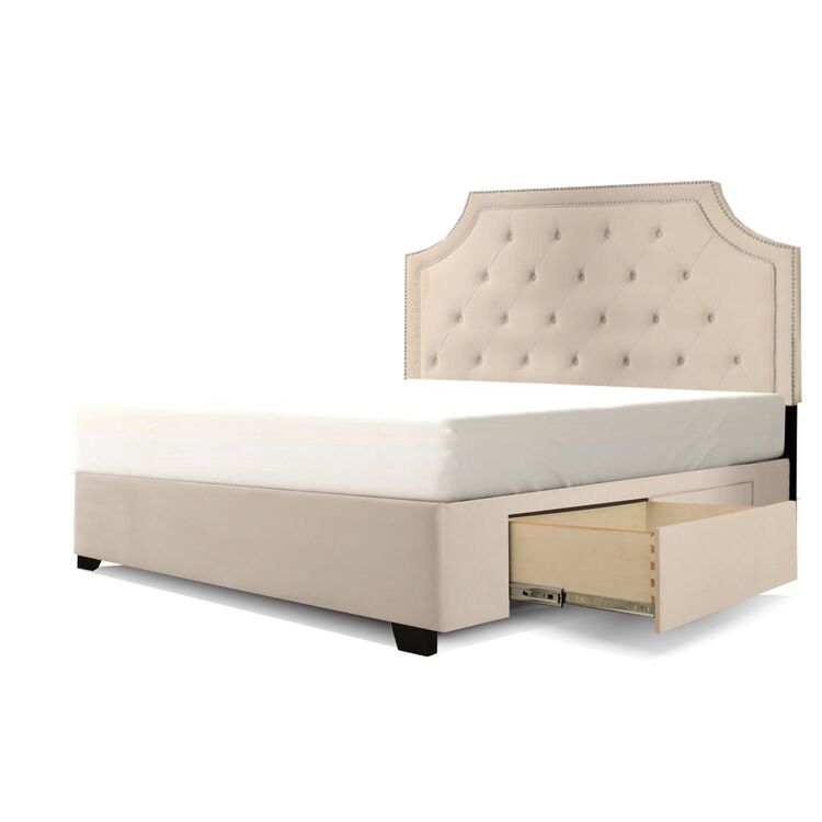 Republic Design House Aubrey Upholstered "Ever-Strong" Platform Bed with 2 Drawers image - 1