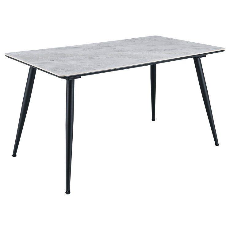 Coaster Dennison Rectangular 55-inch Ceramic Top Dining Table Grey image - 1