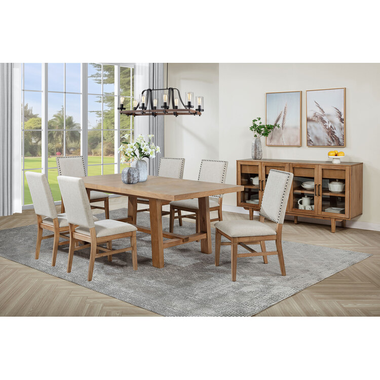 Coaster Middleton 7-piece Extension Leaf Dining Set Brown and Beige image - 1