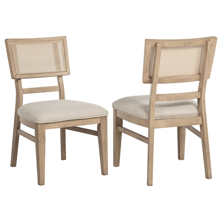 Coaster Kailani Rattan Cane Dining Side Chair Beige Oak (Set of 2) image - 1