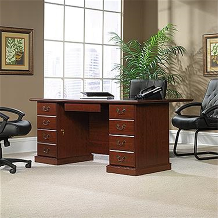 Sauder Executive Desk - Classic Cherry Finish | Heritage Hill image - 1