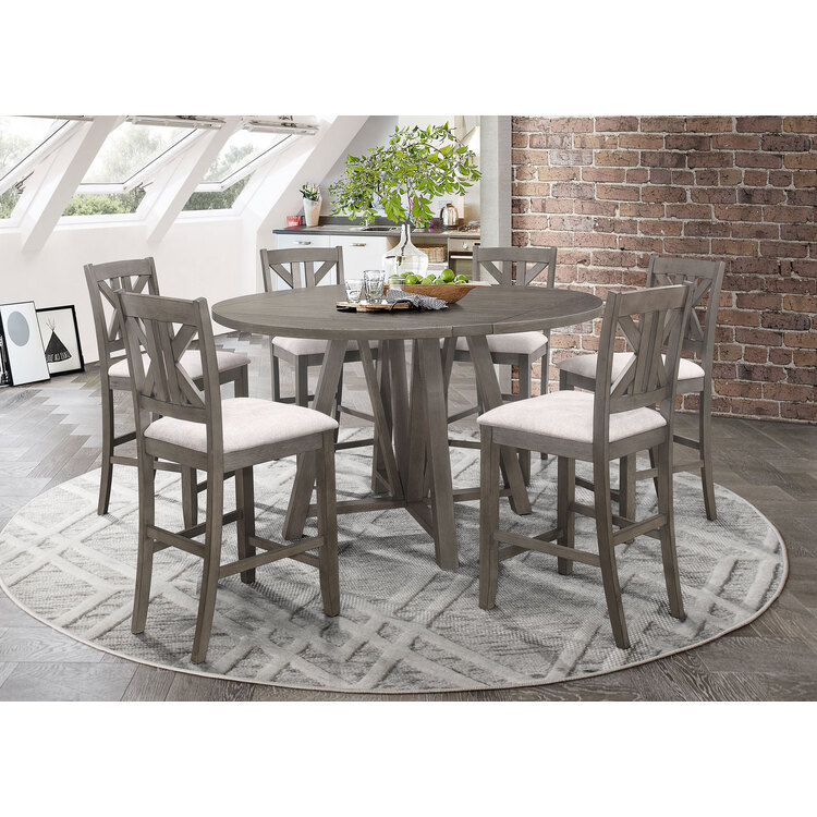Coaster Athens 7-piece Counter Height Dining Set Barn Grey image - 1
