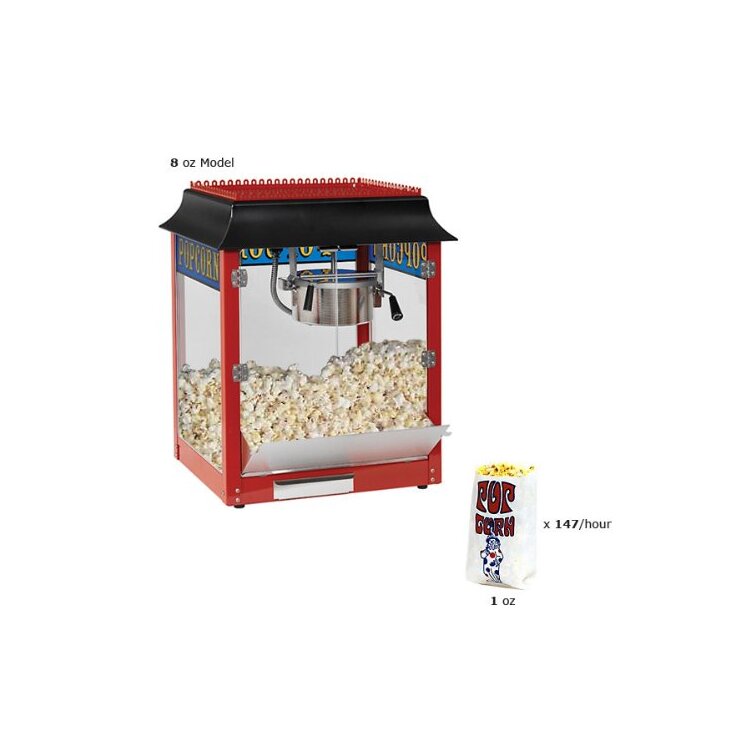 Paragon 1911 Popcorn Machine - 8oz Black & Chrome image - 1