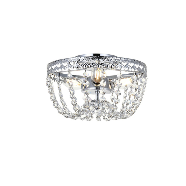 Elegant Lighting Kylie 10 inch flush mount in chrome image - 1