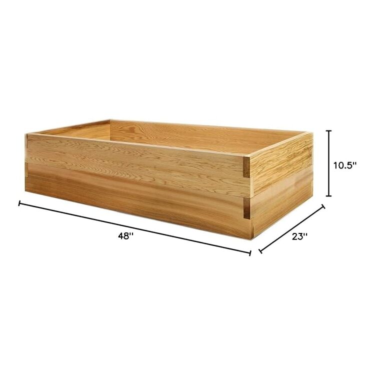 All Things Cedar 4-Foot Double Raised Garden Box - Thumbnail 4
