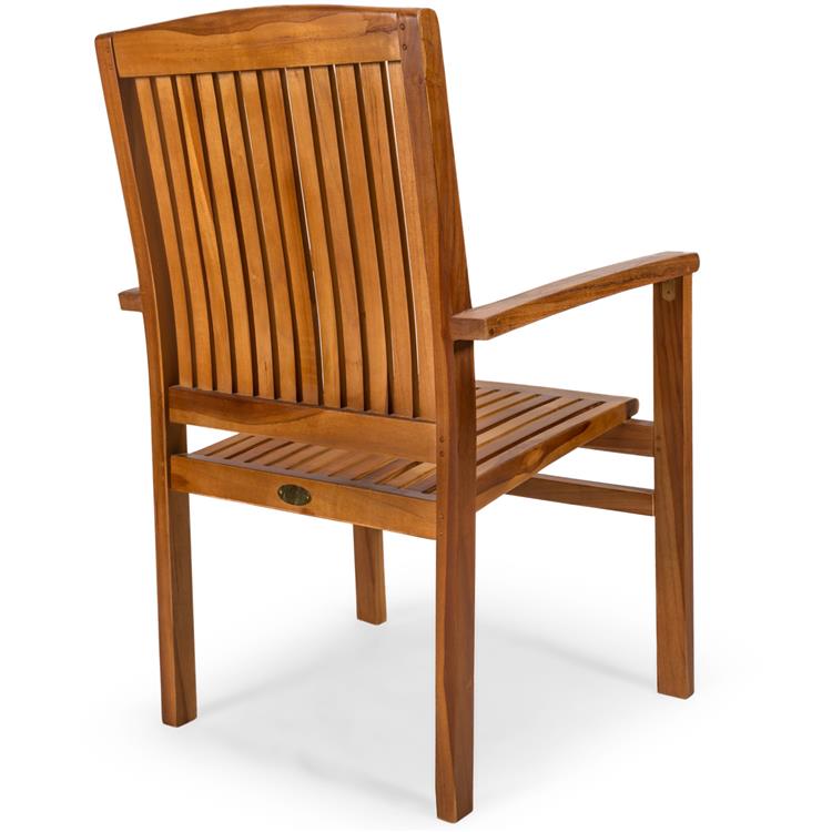 All Things Cedar Teak Stacking Chair - Thumbnail 5