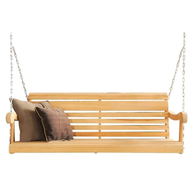 Hershy Way Classic Wooden Porch Swing - 5ft Cypress Grandpa Style