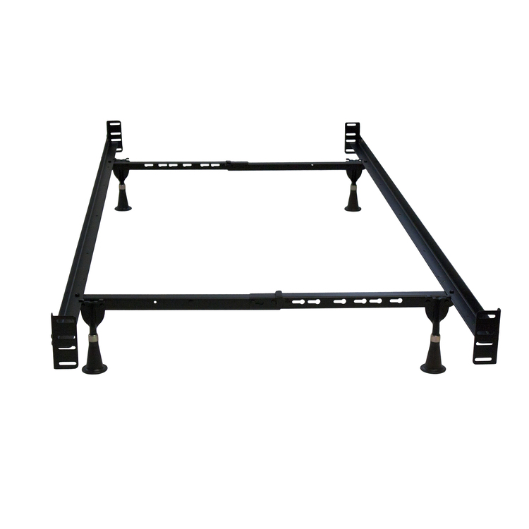 Hollywood Bed Frames - Twin/Full Black Steel Rails & Supports image - 1