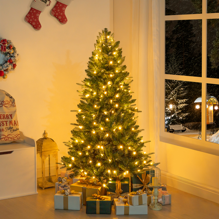 Naomi Home Pre-lit Christmas Tree - Traditional Artificial Christmas Tree - Image 1