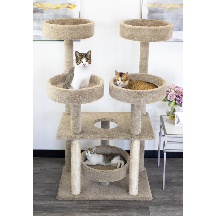 New Cat Condos Modern Cat Tree Castle for Large Cats - Prestige Cat Tower image - 1