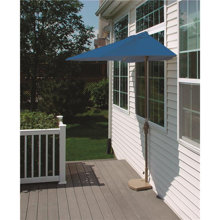 Portable Patio Umbrella with Wall-Mounted Design