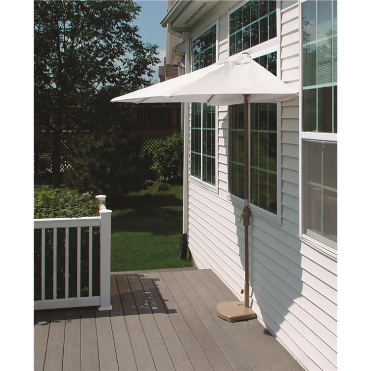 half wall patio umbrella best made AreShark 9FT Umbrella, Outdoor with Crank & 5 Sturdy Ribs, Table 1/2 Umbrella Patio for Garden, Deck, Balcony and Pool, Apple Green : Patio, Lawn & Garden it provides reliable protection and longevity in outdoor environments FLAME&SHADE 9 ft Half Patio