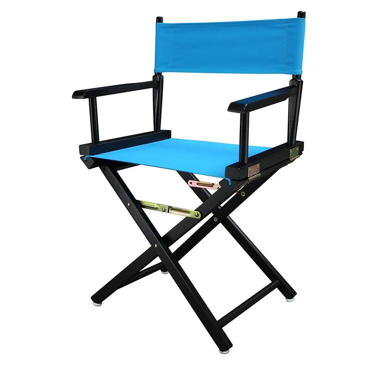 Casual Home Director's Chair - Black Frame Turquoise Canvas image - 1