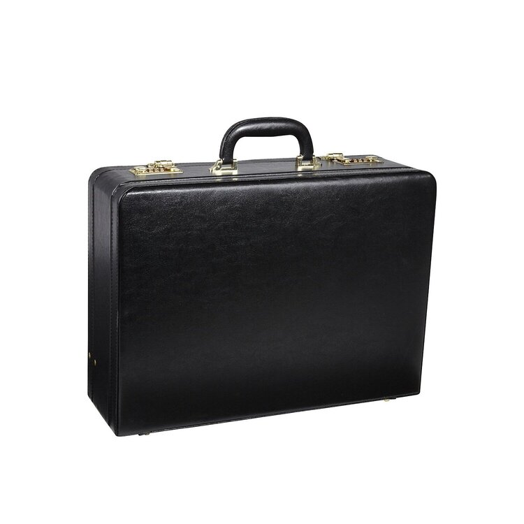 Amerilether Large Expandable Faux Leather Attach Case -Black - Image 3