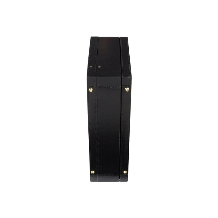 Amerilether Large Expandable Faux Leather Attach Case -Black - Image 4