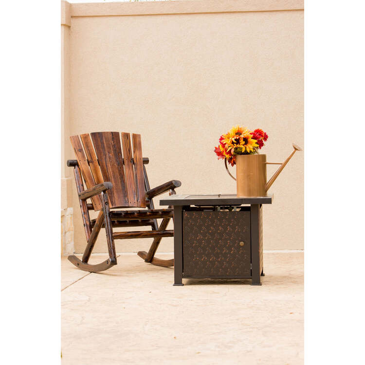 Rustic Chared Wood Rocking Chair Outdoor Seating Leigh Country