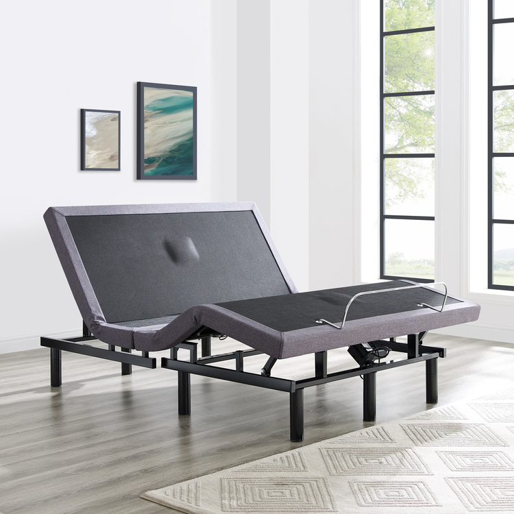 Naomi Home Ibase Adjustable Bed Base With Massage Grey Ojcommerce Naomi Home Ibase Adjustable Bed, Adjustable King Bed Frame With Massage