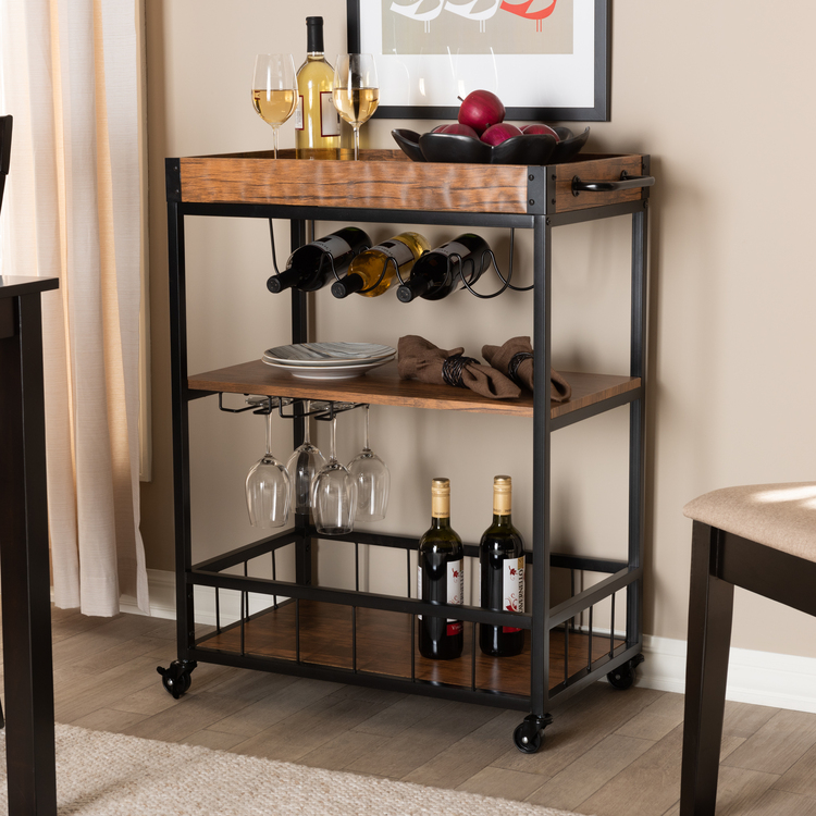 wine bar cart