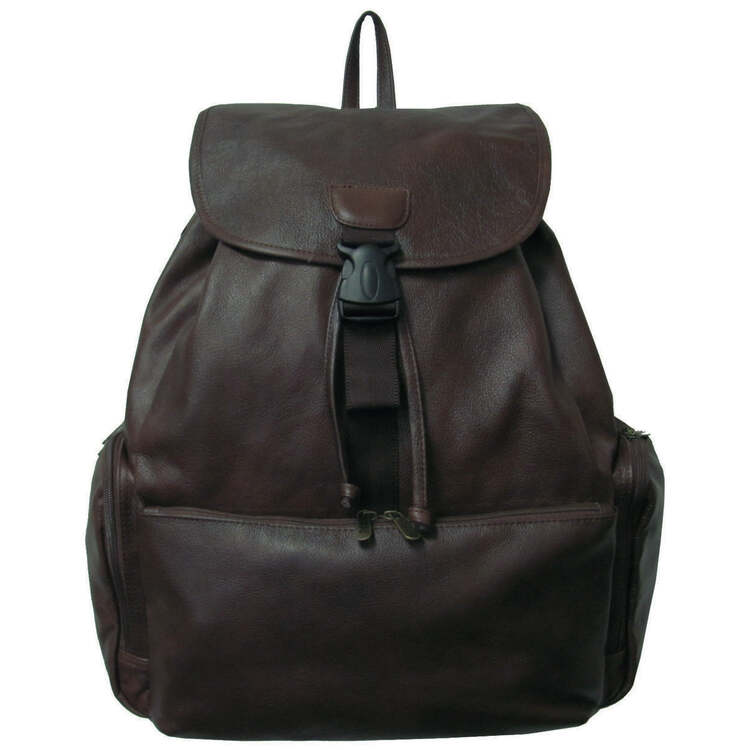 Amerileather Jumbo Leather Backpack Black