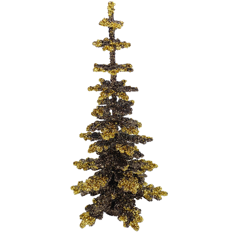 Decorative Paper Mache Tree with Gold Edges - Handcrafted in Germany image - 1