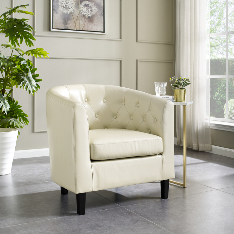 Tufted Barrel Accent Chair