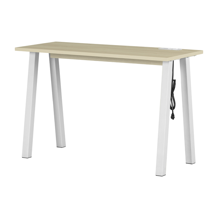 South Shore Bleached Oak & White Computer Desk - Modern Style image - 1