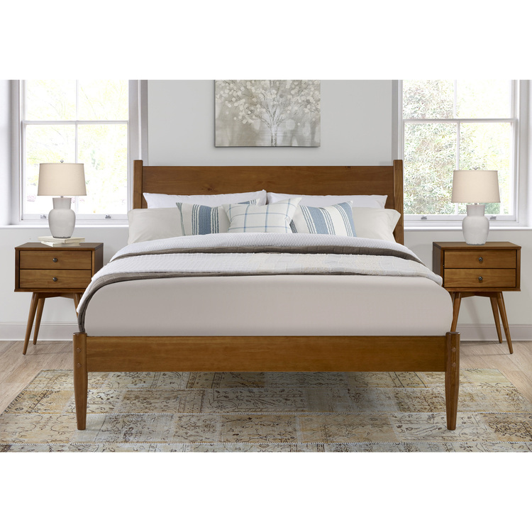 panel headboard platform bed