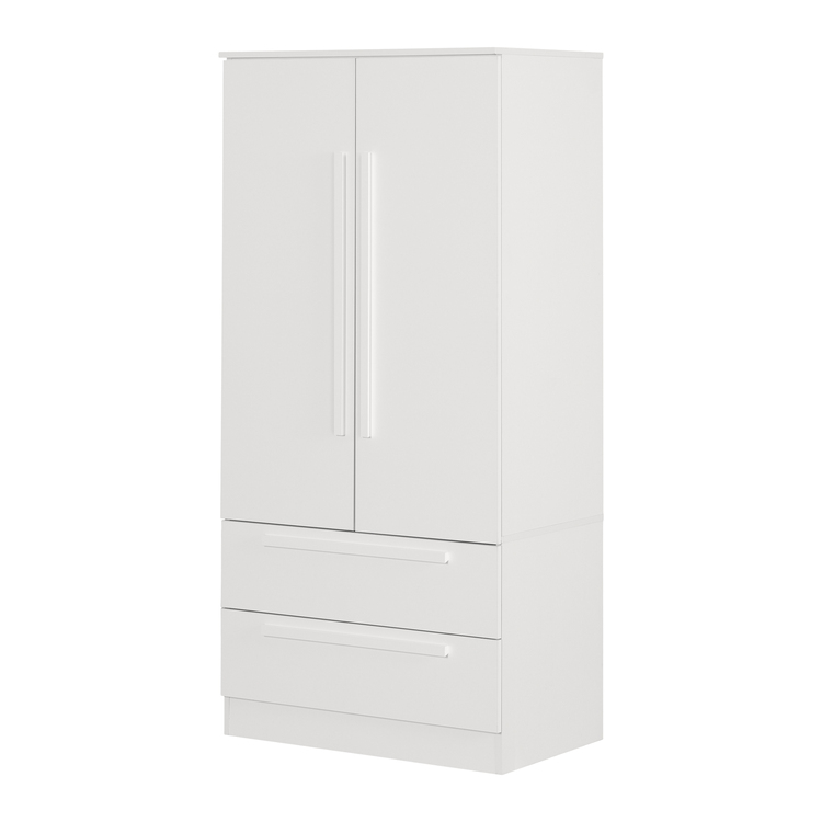 South Shore White Armoire with Doors & Drawers - Acapella image - 1